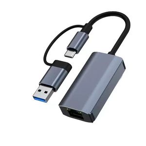 Functional USB3.0 Type C <strong>to</strong> RJ45 Gigabit Network Adapter 1000Mbps Stable Transmission - Product Image 3