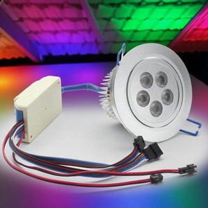 DMX512スマートRGB RGBW LEDレシックダウンライト5x8W DC24Vテンタブルシーリングライト建築 & 商用利用 - Product Image 2