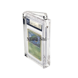 Mingshi Clear Magnetic Pokemoned Acrylic <strong>PSAed</strong> Graded Card Display Case for BGS CGC Grading Card Slab Protector case - Product Image 2