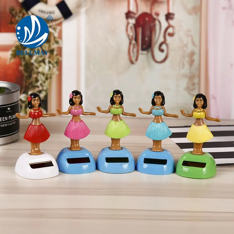 Bemay Toy Promotional Gift Four Color Decoration Power Solar Swing Doll Dancing Toy For Kids