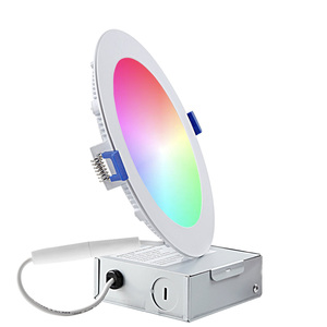 GoldsunoRGBWスマートLEDパネルライトTuya4インチラウンドLED埋め込み式照明調光可能10wスマートライトダウンライト - Product Image 1