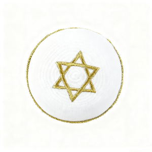 Sẵn Sàng Để Tàu Cotton Tay Dệt Kim Do Thái Dân Chủ Kippah Yarmulke Đan Kippot Crochet Kippa Cho Đám Cưới Và Bar Mitzvah - Product Image 2