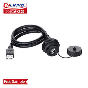 Cnlinko ช่องเสียบ USB 2.0ขั้วต่อ USB, ขั้วต่อ USB ติดแผงการบินกันน้ำ IP68 - Product Image 1