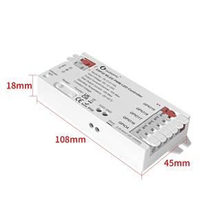 Controlador LED Gledopto ESP32 WLED PWM RGBCCT/RGBW/RGB/CCT/voltaje de entrada de un solo color DC 12-24V 15 A Max - Product Image 2