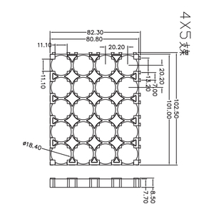 Kostenloses benutzer definiertes 4x5 ABS PC flamm hemmendes Material mit Aa Halter Batterie zubehör - Product Image 6