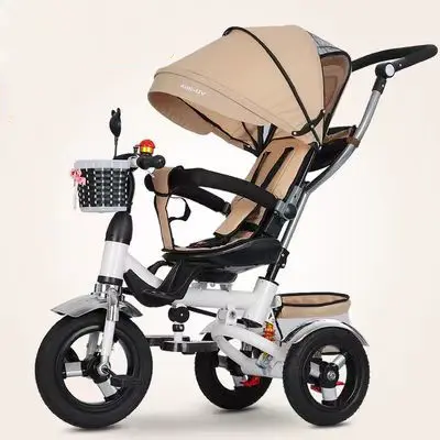 Triciclo de acero para bebé, triciclo para niños de 1 a 6 años