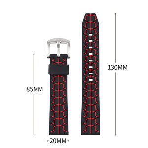 クイックリリーススマートウォッチストラップ付きユニバーサル20mm 22mm 24mm幅ソフトシリコンウォッチバンド - Product Image 3
