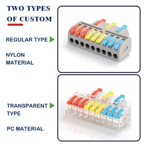 Terminal de conexión rápida de 2 en 6 salidas, Conector de cable de alta corriente, dispositivo paralelo, caja de distribución, hogar - Product Image 5