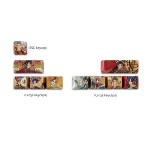 Juego de teclas de reemplazo para teclado de videojuegos, juego de teclas OEM ctrl shift, Dye sub, tema Anime, PBT