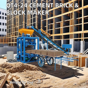 Low Price of QT4-24 Fully <strong>Automatic</strong> <strong>Block</strong> Moulding <strong>Machine</strong> Interlocking Flyash Brick and Paver <strong>Block</strong> <strong>Making</strong> <strong>Machine</strong> in Ghana - Product Image 3