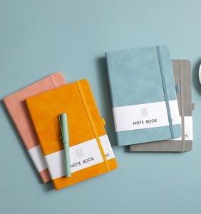 OEM A7 <strong>with</strong> <strong>Elastic</strong> Strap Pu Journal Diary <strong>Notebook</strong> <strong>Printed</strong> Brand Logo Diary Notepad Note Book PU Leather <strong>Notebook</strong> for Student - Product Image 2