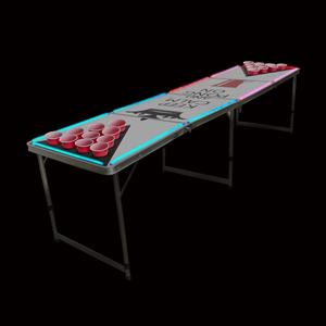 Oem/ODM có thể gập lại bia <span class=keywords><strong>Pong</strong></span> bảng LED Tùy chỉnh đồ gỗ ngoài trời bảng trò chơi 8ft cho bia <span class=keywords><strong>Pong</strong></span> trò chơi với đèn - Product Image 2