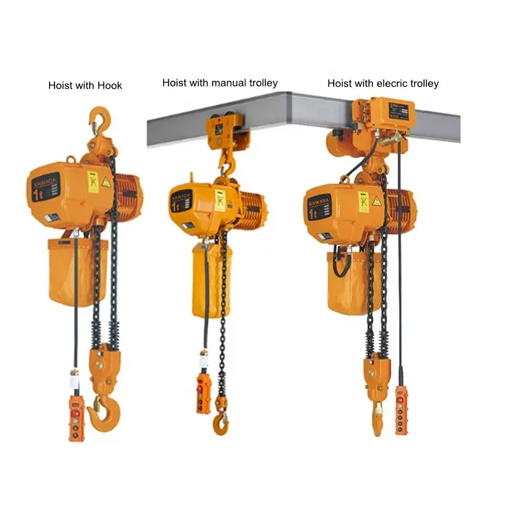 Crane electric chain hoist with manual or electric trolley 1ton To 10Ton Electric Chain Hoist 380v electric chain hoist