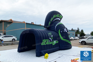 Chiều dài 23ft khổng lồ ngoài trời Inflatable Sparta đường hầm tùy chỉnh không thấm nước Inflatable cạnh tranh đường hầm - Product Image 4