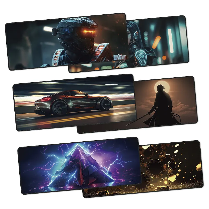 Groothandel Anti-Slip Uitgebreide Waterdichte Computer Gaming Muismatten Op Maat Grote Sublimatie Rubber Gaming Toetsenbord Mat Muismatten