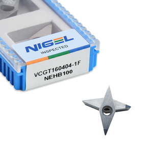 Nigel VCGT160404 China insertos flexibles de diamante Tnmg160408 PCD CBN CNC herramienta de torneado insertos triangulares de carburo de tungsteno - Product Image 1