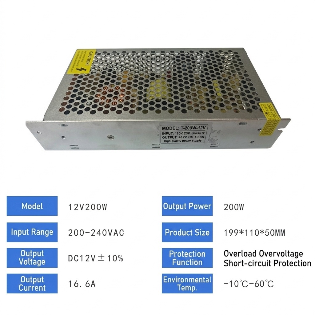 12v200w