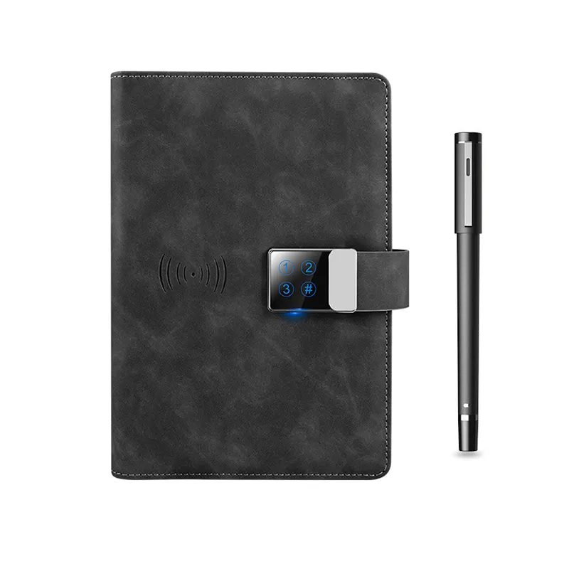 Pensil pintar Notebook pintar buku catatan Kode Nomor aman buku harian dengan kunci kode Pass Power bank A5 Notebook dengan Stik USB