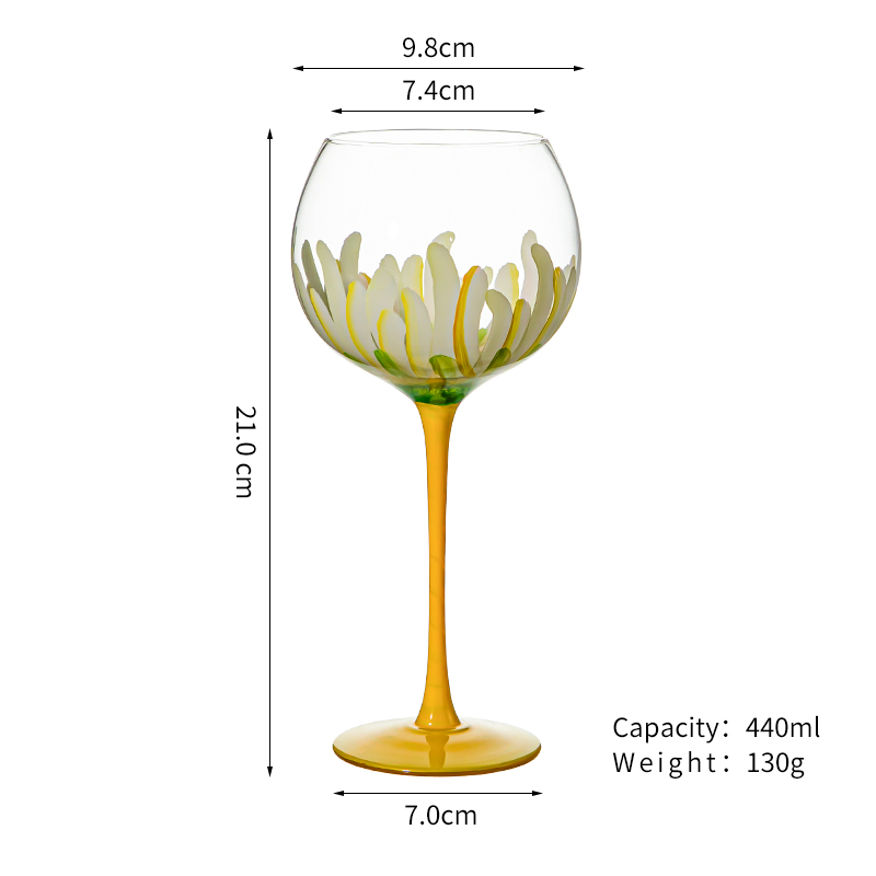 Chrysanthème jaune peint à la main