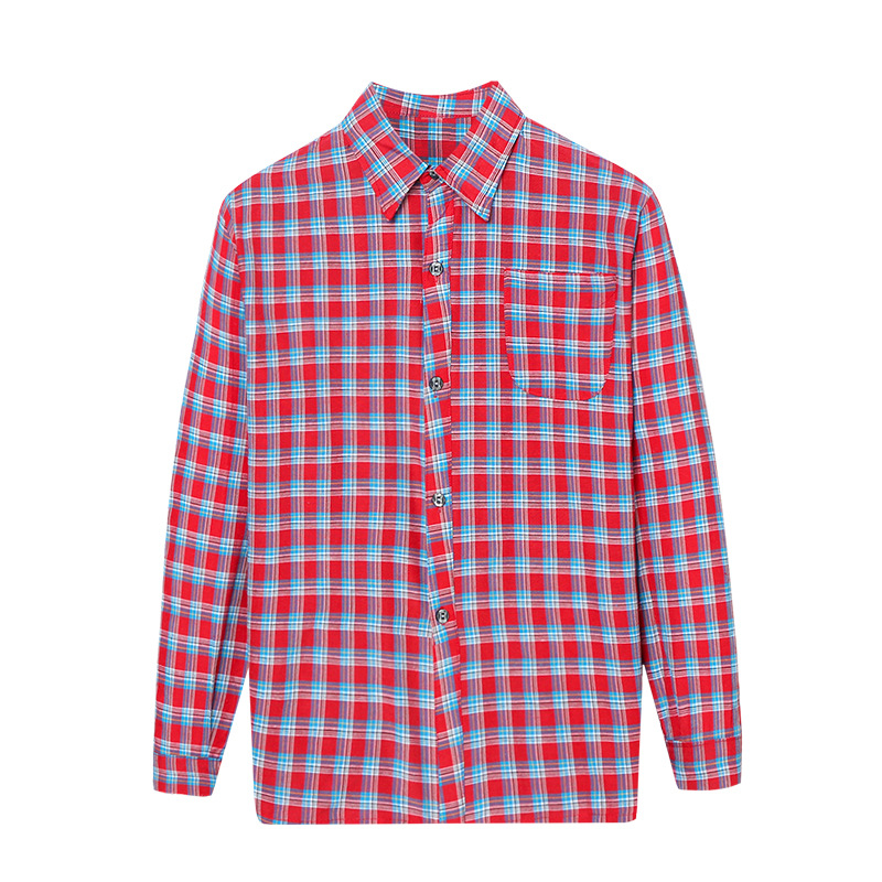Red background with fine light blue (or blue gray) grid pattern