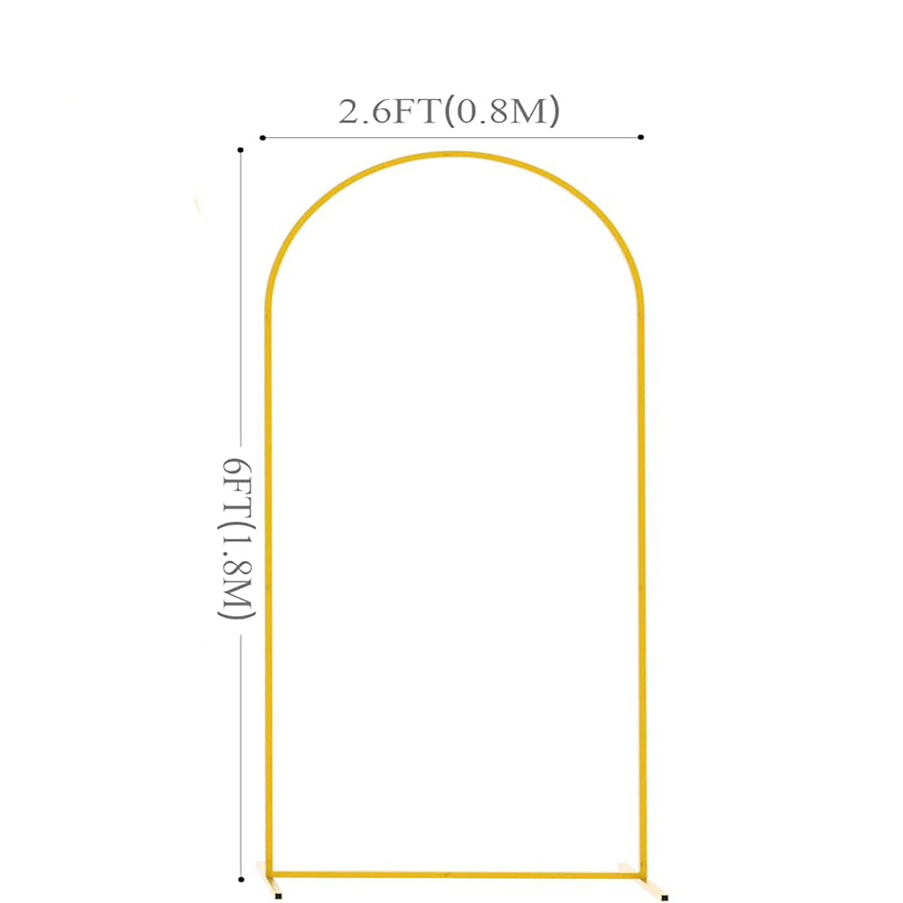 Arco vertical estilo 0.8*1.8 6 pies Dorado