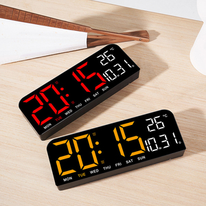Schermo grande orologio digitale sveglia temperatura umidità data Display temporizzazione conto alla rovescia 4 livello di regolazione della luminosità orologio da tavolo - Product Image 4