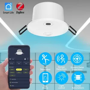 Ceiling Mounted 60G <strong>Zigbee</strong> Tuya Falls Detection Millimeter Wave Radar Human Presence <strong>Sensor</strong> with App <strong>Control</strong> - Product Image 2