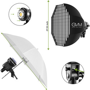Gvm ชุด4in1ไฟวิดีโอ LED P80S 80W ชุดไฟเติมสำหรับถ่ายภาพแบบพกพาอุปกรณ์เสริมสำหรับสตูดิโอถ่ายภาพพร้อมฉากหลัง - Product Image 3