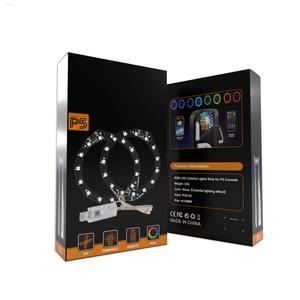 Gepaide 5 RGB LED renkli ışık şeridi USB düğmesi uzaktan kumanda kablolu iletişim aksesuar PS5 konsolu oyun aksesuarları için - Product Image 5