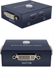 DVI <strong>Video</strong> Switcher <strong>2</strong> in <strong>1</strong> Out <strong>1</strong> in <strong>2</strong> Out DVI <strong>Switch</strong> Bidirectional Interchangeable 3840@2160 <strong>2</strong>.0 4K60Hz - Product Image 2