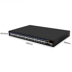 48 porte 10G Uplink 800W strato 3 gestito Ethernet POE Switch con 10/100/1000 Mbps e 4 porte SFP Ethernet per sistemi CCTV - Product Image 2