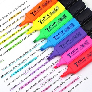8 colori Non spurgo inchiostro scalpello punta evidenziatore fluorescente con Clip per disegno artistico scarabocchi - Product Image 4