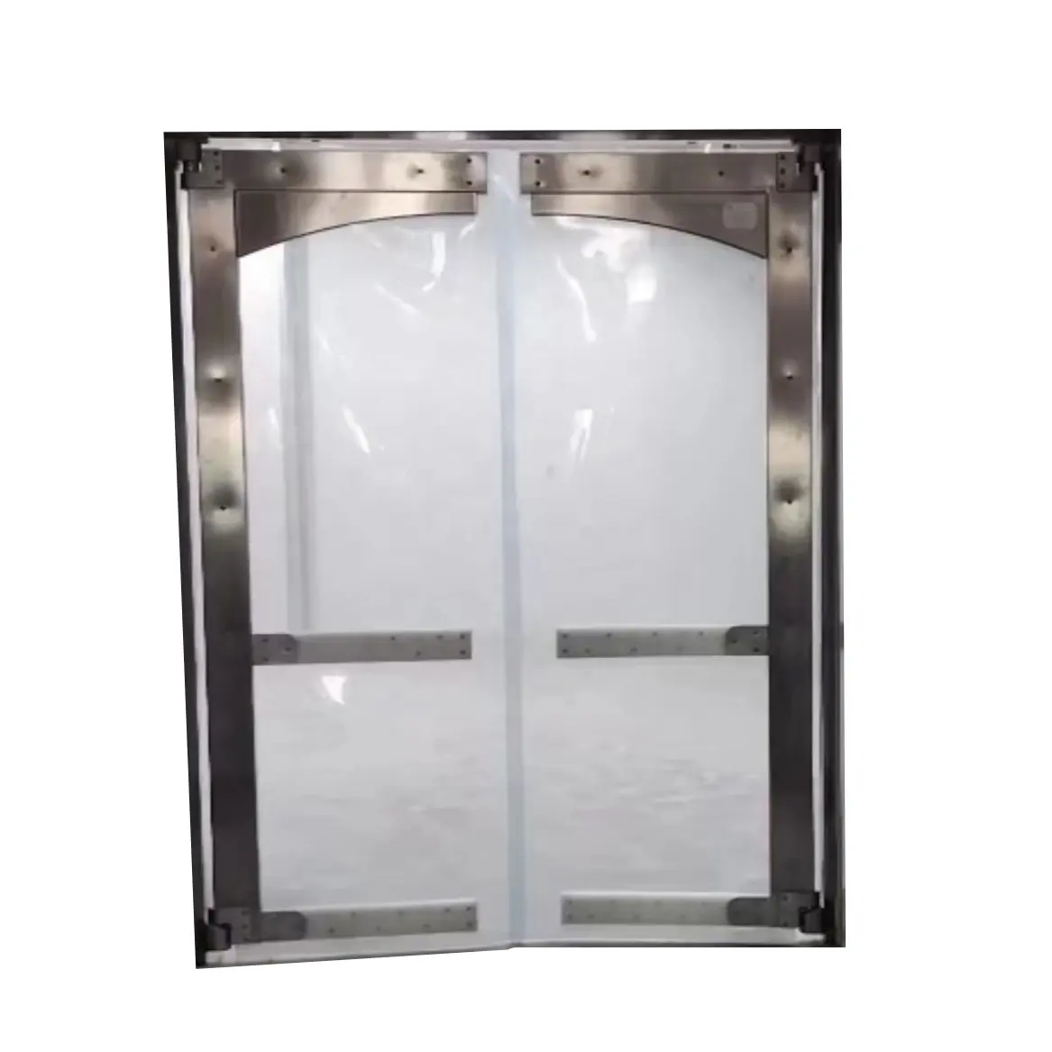 Hoja de PVC de diseño gráfico industrial de plástico resistente al agua, cámara frigorífica de aluminio ST, puerta corredera de plástico flexible de PVC, Manual de hotel