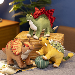 新しいネス湖モンスター恐竜人形ベンドリアルなプレシオサウルスぬいぐるみTriceratops Stegosaurus Velociraptorぬいぐるみ