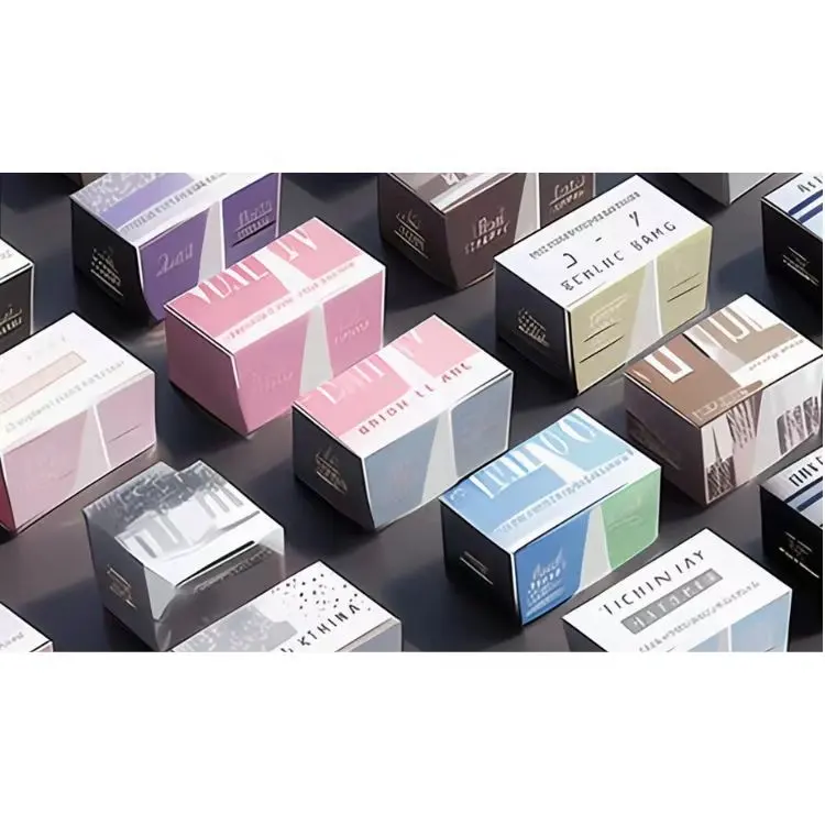 Stampa Logo personalizzata all'ingrosso OEM ODM per scatole di smalto per unghie lussuosi cartoni di carta per imballaggio di unghie con stampa CMYK Pantone