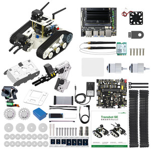 Coche RC educativo Transbot SE con brazo robótico 3 DOF y Cámara 2 DOF basada en ROS para Jetson NANO Raspberry Pi 5