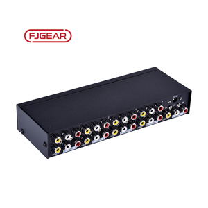 DIVISOR DE AUDIO DE VIDEO DE 8 VÍAS Fjgear, 1 entrada y 8 salidas, ancho de banda de Plug and Play de 250MHz con carcasa de hierro, interruptor bidireccional - Product Image 4