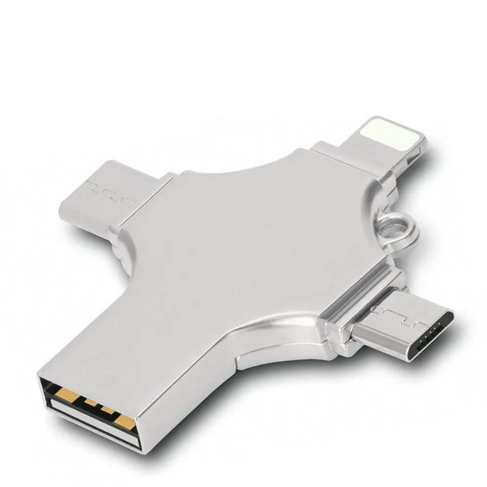 Gitra 4 em 1 unidade de memória flash USB OTG micro caneta para celular 2 GB 128 GB capacidades USB 3.0 interface de metal 32 GB caixa embutida