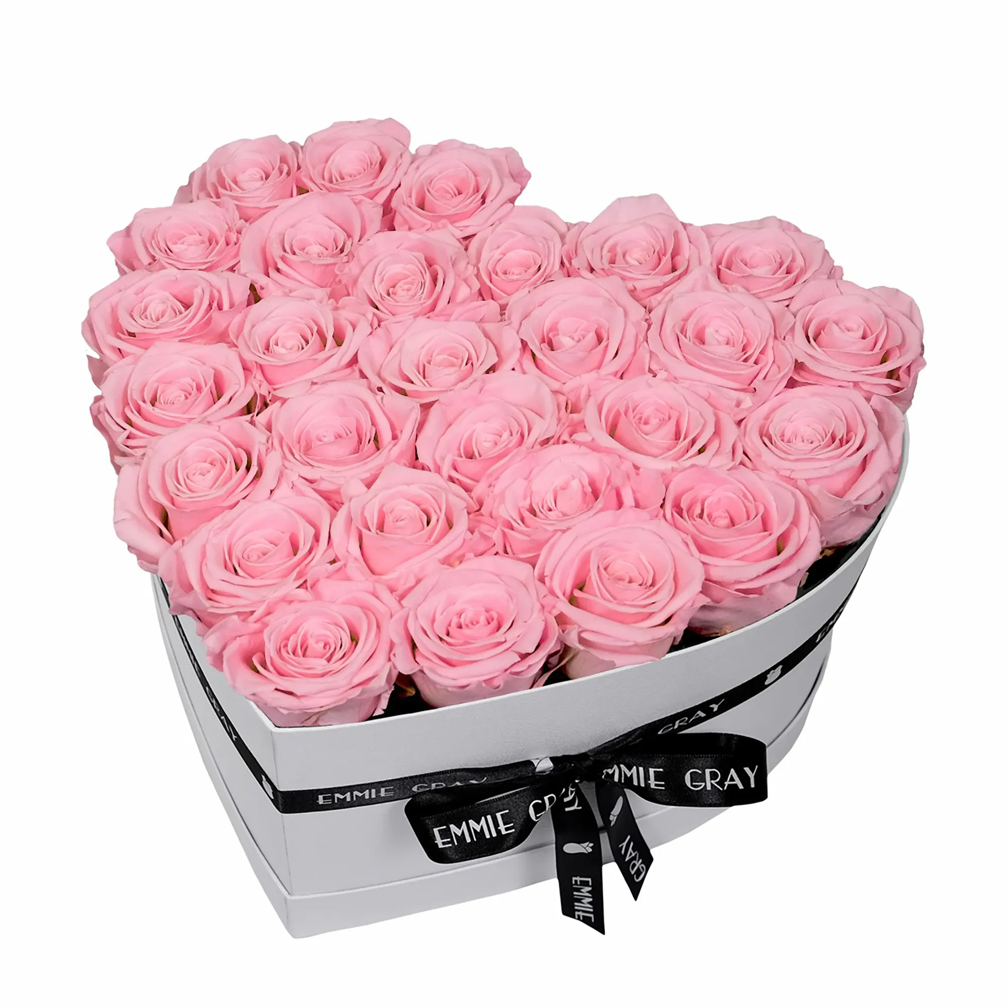 발렌타인 데이를위한 거대한 심장 모양의 회색 보드 선물 꽃꽂이, 단단한 종이 꽃 상자