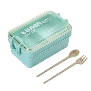 Bento hộp 950ml nhiều lớp Hộp Ăn Trưa với bộ đồ ăn leakproof Bento Hộp Du Lịch Văn Phòng TrườNg trẻ em thực phẩm di động container - Product Image 4