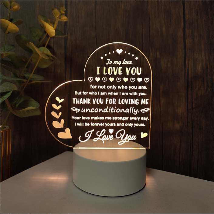I love you-USB warm light--no switch