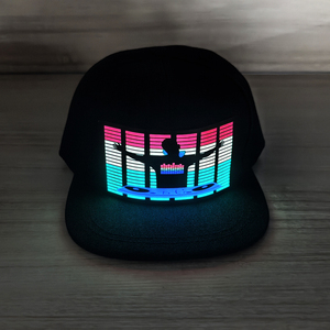 <strong>New</strong> York <strong>New</strong> Style Electroluminescent Panel <strong>Cap</strong> with Snap Button Sound Active <strong>EL</strong> <strong>Cap</strong> for Sports Casual Outdoor Use - Product Image 4
