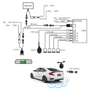 Wholesale 4.3inch Rear View <strong>Mirror</strong> Monitor with Camera <strong>Reverse</strong> Parking <strong>Sensor</strong> with Camera Backup Car Revrese Camera with Screen - Product Image 5
