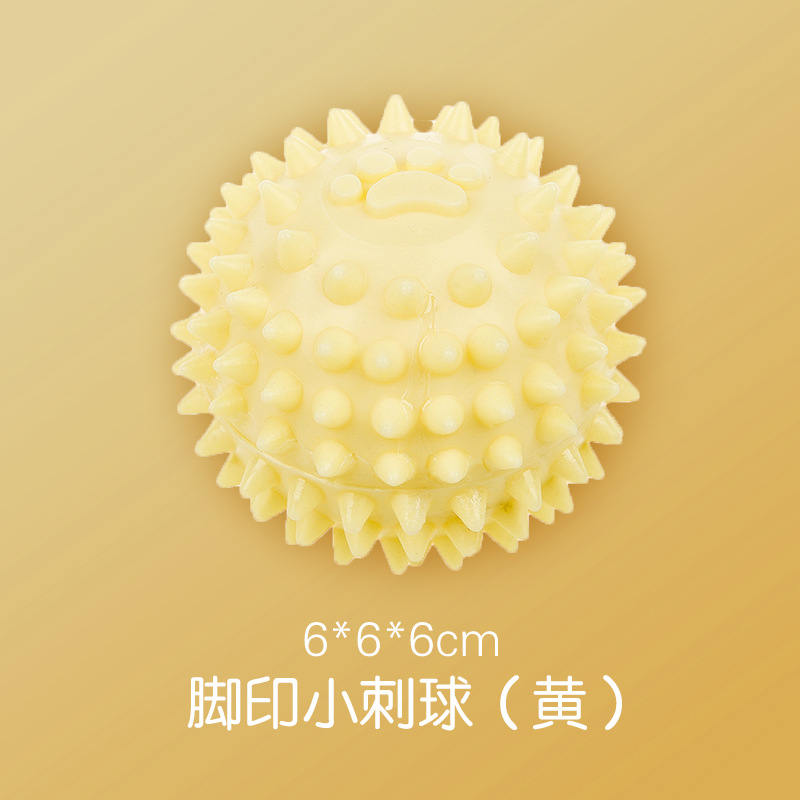 Footprints on Spiky Balls - Yellow
