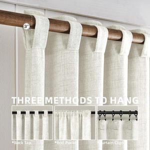Tùy chỉnh thực hiện Trắng Sheer Linen rèm cửa <span class=keywords><strong>Rod</strong></span> túi trở lại Tab clip trong suốt bán Sheer Rèm cho phòng khách phòng ngủ cửa sổ - Product Image 2