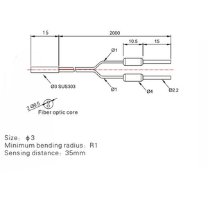 Precision <strong>Detection</strong> PDW32Q <strong>Infrared</strong> Optical Fiber <strong>Sensor</strong> Sense Photoelectric Plastic Reflective Optical <strong>Sensors</strong> <strong>for</strong> Optimal - Product Image 3