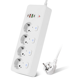 带单开关的欧盟电源插座20W USB充电器桌面扩展电源板 - Product Image 2