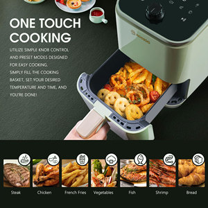 MOOSOO MA29 1200W 2QT 1.9L Air Fryer Digital LED <strong>Display</strong> Touch Screen Home <strong>Without</strong> Oil <strong>Control</strong> Smart Air Fryer - Product Image 3