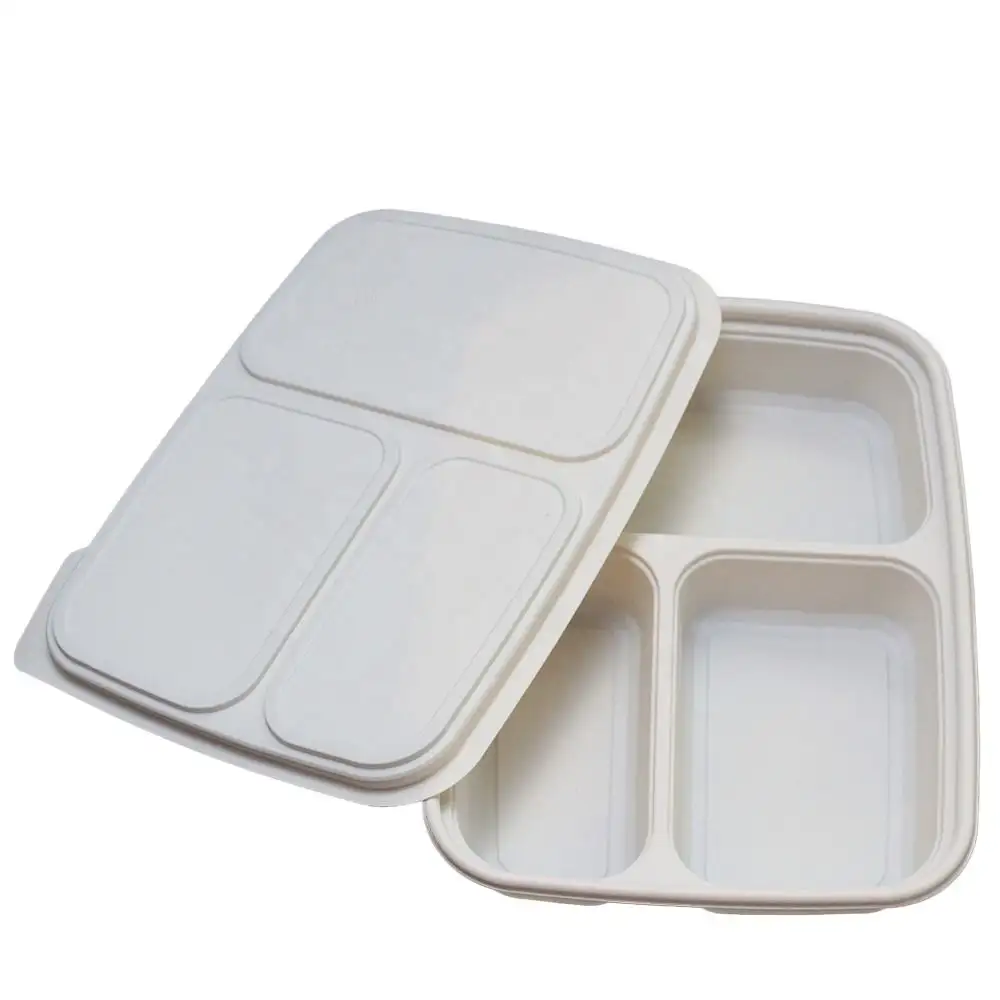 Werbeaktion biologisch abbaubarer umweltfreundlicher Einweg-Lebensmittelbehälter Maisstärke Bento Mittagessen Box zum Mitnehmen