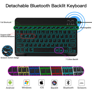 For Ipad 10.2&quot; 7 8 9 Th Generation <strong>Keyboard</strong> Case 10.2 Folio 360 Degree Rotation Tab Case Wireless <strong>Keyboard</strong> for Ipad Pro 11 - Product Image 5